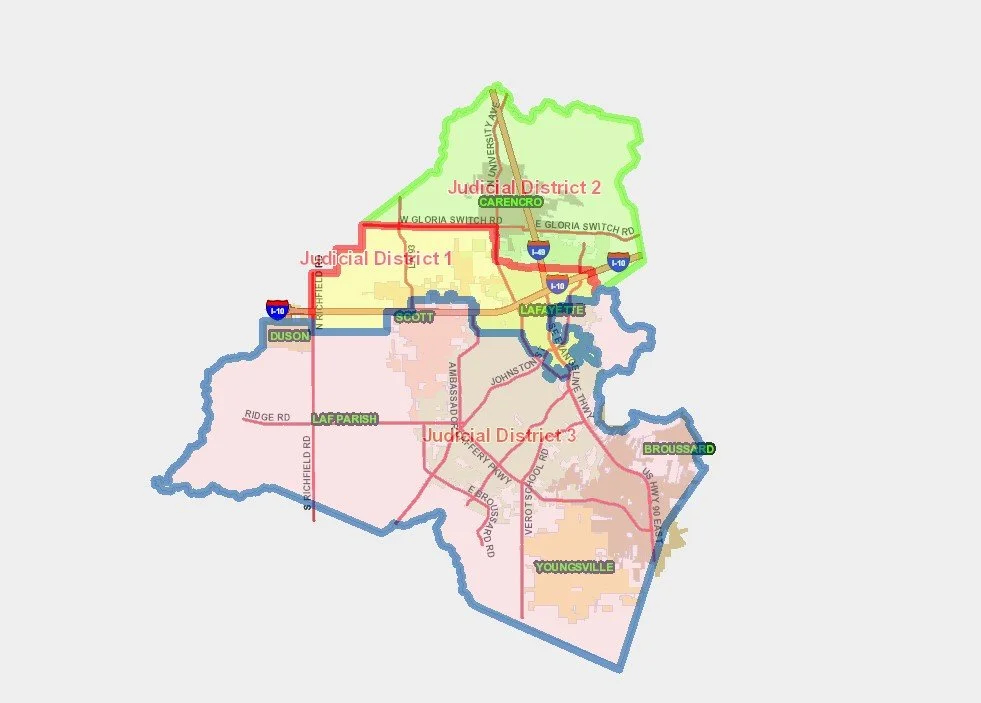 Lafayette Parish district map